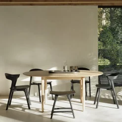 Ethnicraft Table à rallonge Bok en chêne - L 129/179 cm > Tables|Tables À Manger
