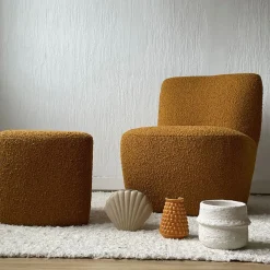 Sélectionné par Fleux Tabouret Eve Tissu Bouclette > Fauteuils & Repose-pieds