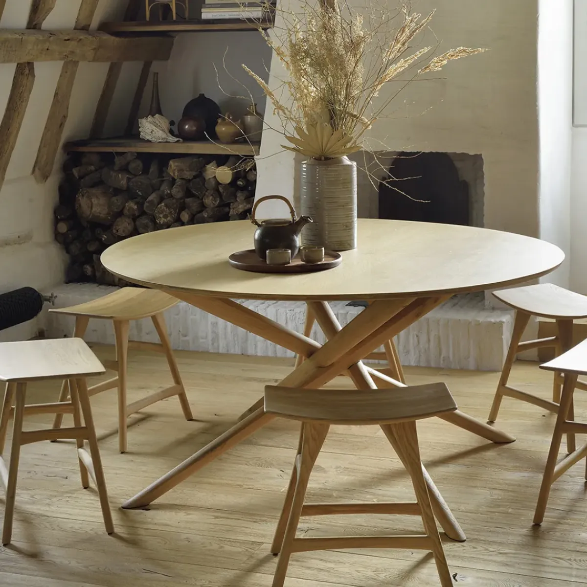Ethnicraft Tabouret Osso en chêne > Chaises