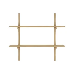 Ethnicraft Étagère Murale PI en Chêne - 2 étagères > Etagères