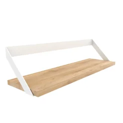 Ethnicraft Étagère Ribbon en chêne et métal blanc - L 70 cm > Etagères