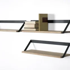 Ethnicraft Étagère Ribbon en chêne et métal noir - L 70 cm > Etagères