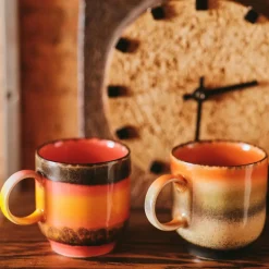 HK Living Tasse à Café en Céramique 70'S Excelsa - 10.8 x 7.5 x 8 cm > Tasses & Mugs