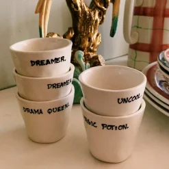 Anna + Nina Tasse Expresso Drama Queen - Blanc > Tasses & Mugs