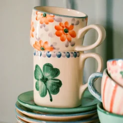 Rice Tasse Fleurs Oranges en céramique > Tasses & Mugs