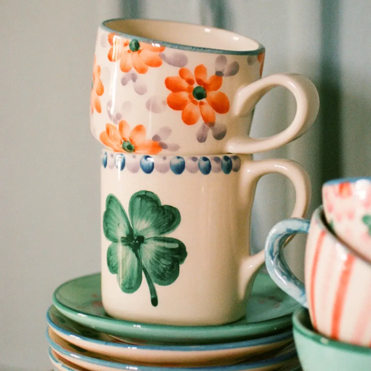 Rice Tasse Fleurs Oranges en céramique > Tasses & Mugs
