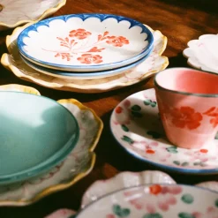 Rice Tasse ovale Fleurs Oranges en céramique > Tasses & Mugs