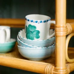 Rice Tasse Trèfle peint à la main en céramique > Tasses & Mugs