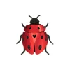 Assembli Trophée Origami Coccinelle Lady Lovebug - Rouge Ruby > Enfant Décorations Enfant|Art Mural