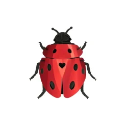 Assembli Trophée Origami Coccinelle Lady Lovebug - Rouge Ruby > Enfant Décorations Enfant|Art Mural