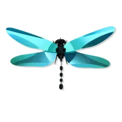 Assembli Trophée Origami Libellule Anisoptera - Vert caribéen brillant > Enfant Fabriqué En Europe|Décorations Enfant