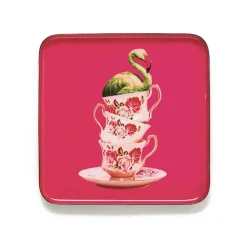 Gangzai Vide-poche carré Flamingtea - 15 × 15 cm > Fabrication Artisanale|Objets De Décoration