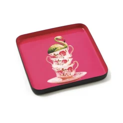 Gangzai Vide-poche carré Flamingtea - 15 × 15 cm > Fabrication Artisanale|Objets De Décoration