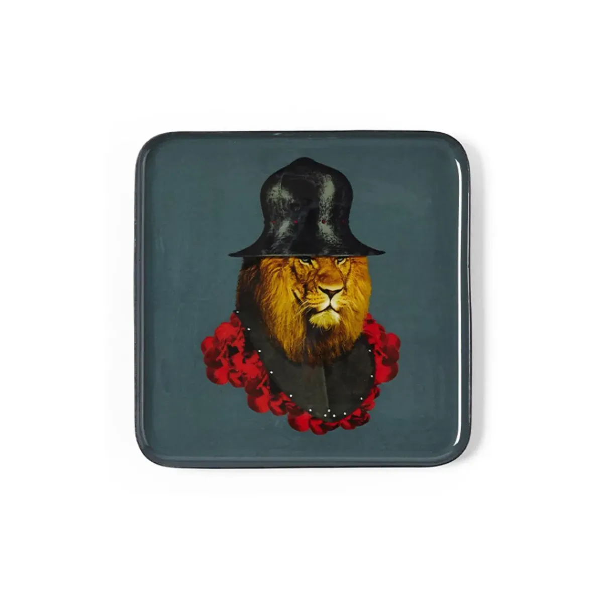 Gangzai Vide-poche carré Lion Quichotte > Fabrication Artisanale|Objets De Décoration