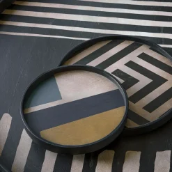 Ethnicraft Vide-poche en bois - Graphite Chevron - 30 x 30 cm > Vide-poches