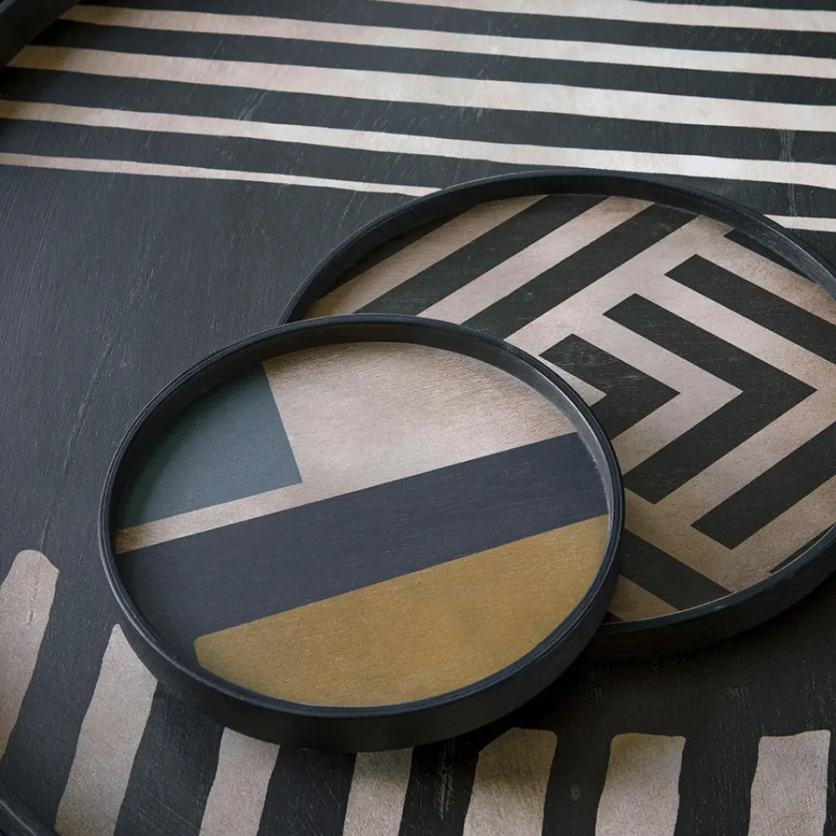 Ethnicraft Vide-poche en bois - Graphite Chevron - 30 x 30 cm > Vide-poches
