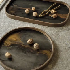 Ethnicraft Vide-poche en verre - Bronze Organic - 42 x 24 cm > Vide-poches