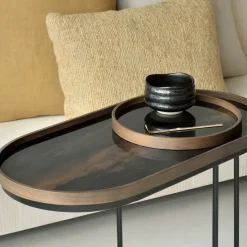 Ethnicraft Vide-poche en verre - Bronze Organic - Ø 30 cm > Vide-poches