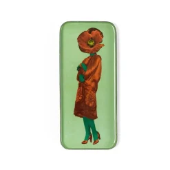 Gangzai Vide-poche rectangulaire Pivoina - 12,5 × 28 cm > Fabrication Artisanale|Objets De Décoration