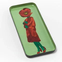 Gangzai Vide-poche rectangulaire Pivoina - 12,5 × 28 cm > Fabrication Artisanale|Objets De Décoration