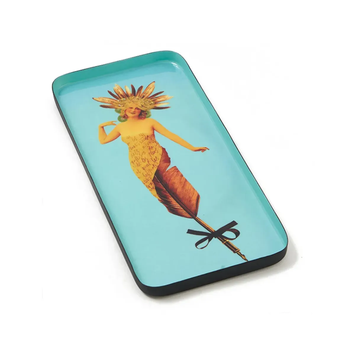 Gangzai Vide-poche rectangulaire Poesy en fer - 12,5 × 28 cm > Fabrication Artisanale|Objets De Décoration
