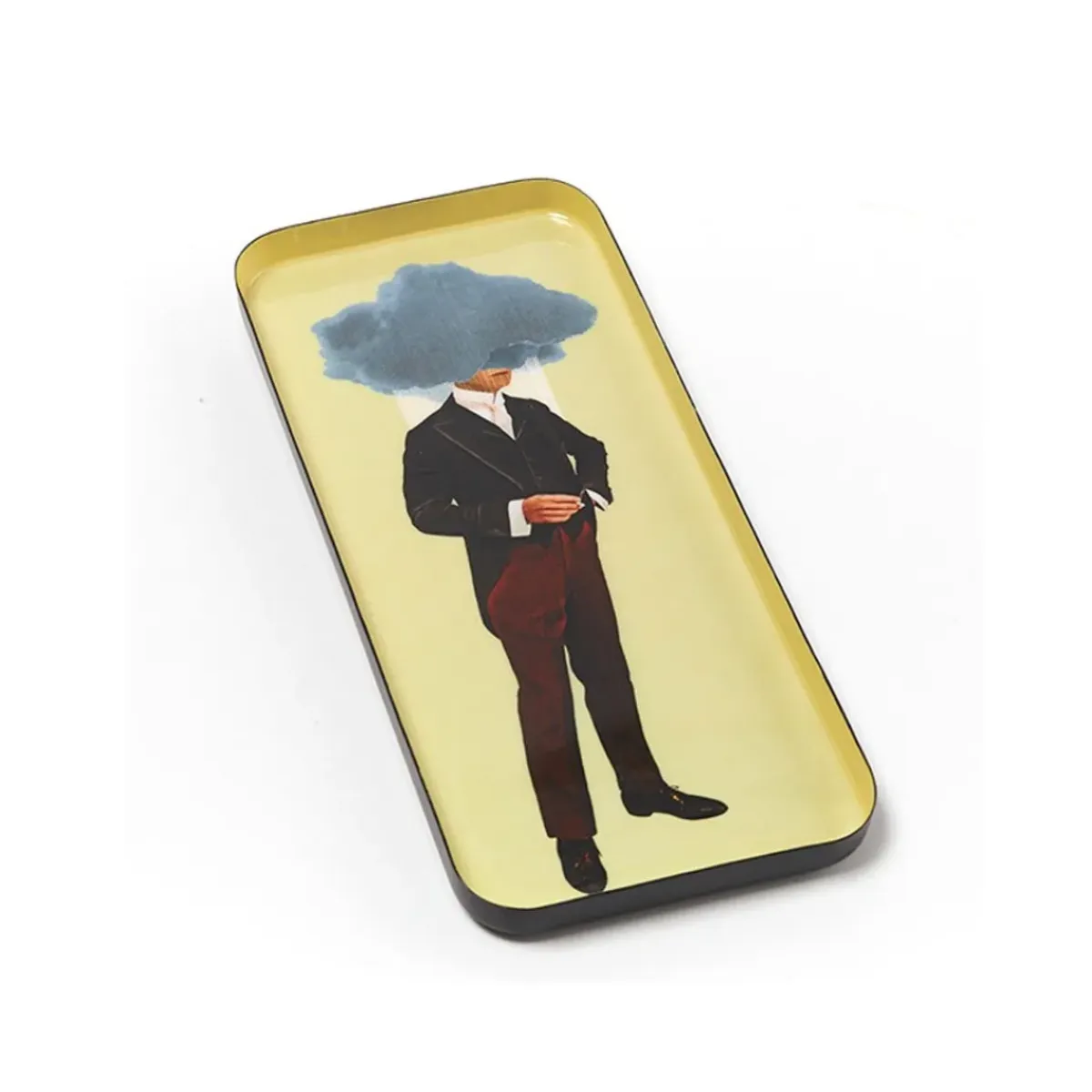 Gangzai Vide-poche rectangulaire Rainyman - 12,5 × 28 cm > Fabrication Artisanale|Objets De Décoration